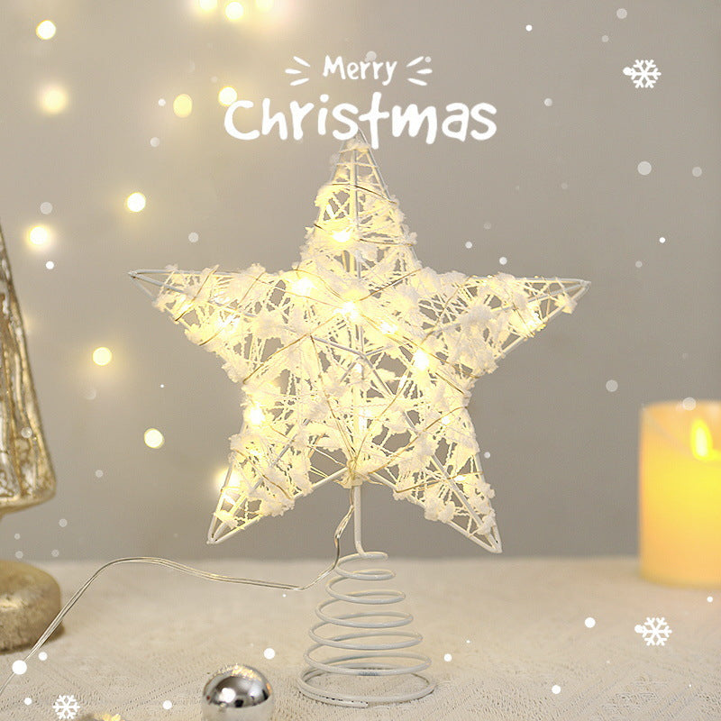 Christmas tree topper with LED lighting