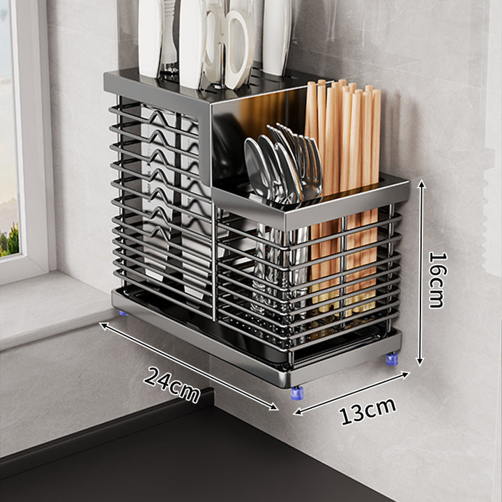 Vertical Slotted Knife and Scissors Holder Countertop Organizer