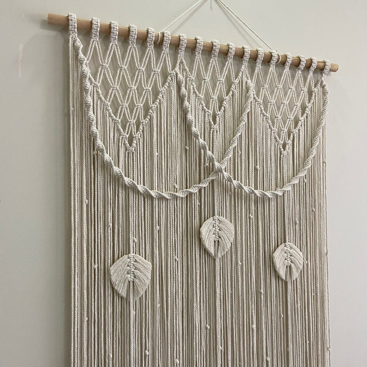 Macrame Leaf Motif Wall Hanging