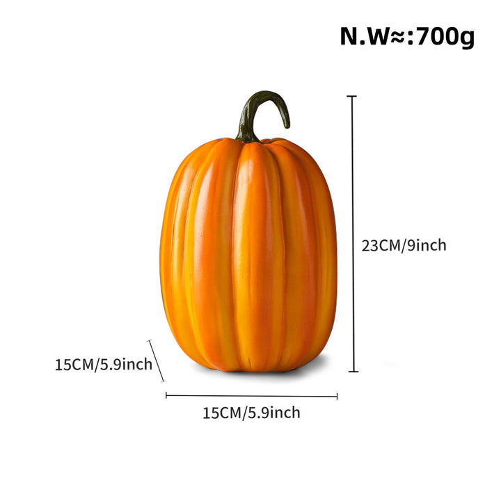 Decorative pumpkin figure as autumn probe