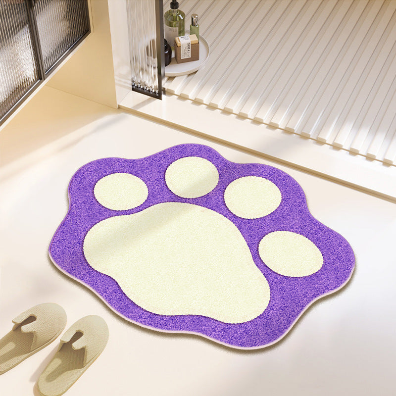 Fun Paw Print Bath Mat