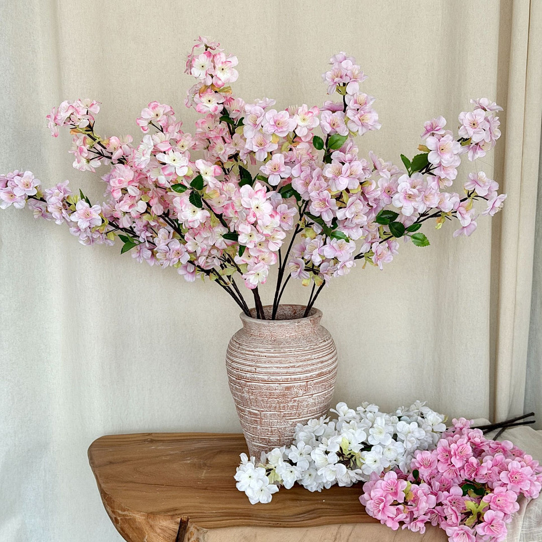 Lush Faux Cherry Blossom Stem