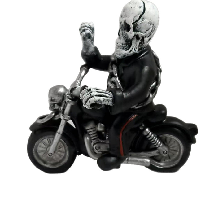 Creepy motorcycle figure