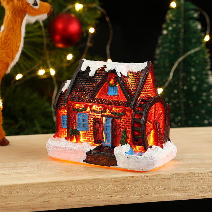Nostalgic Christmas Village House Decoration
