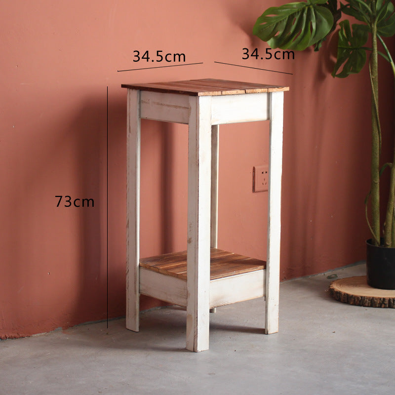 Handmade side table made of solid wood