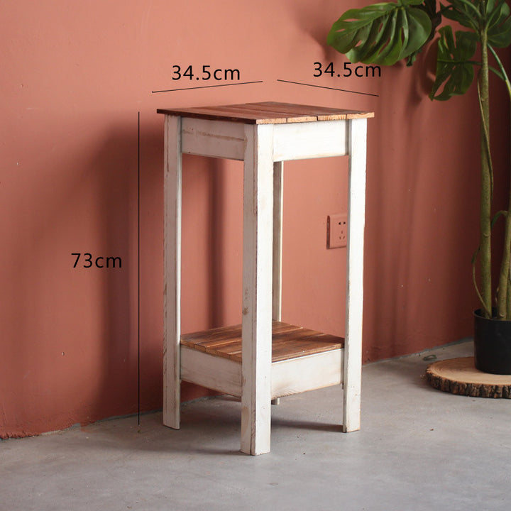 Handmade side table made of solid wood