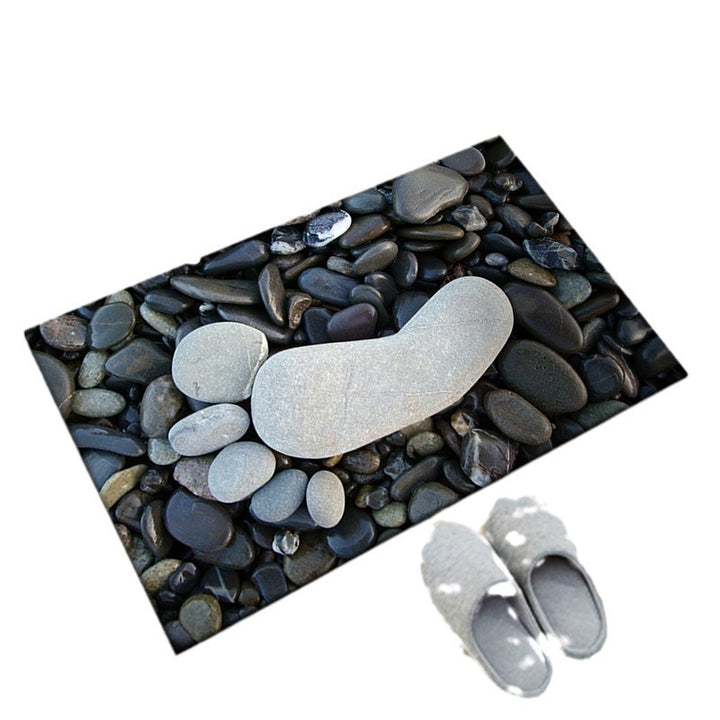 Stone-Inspired Decorative Floor Mat
