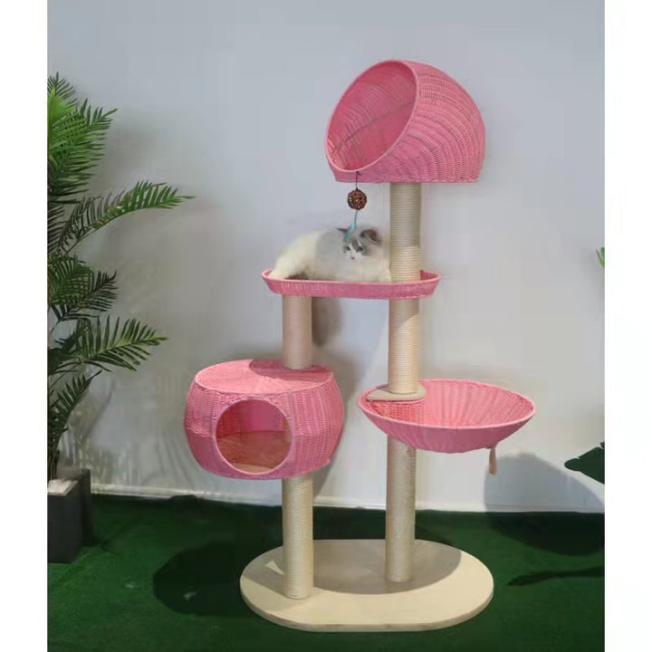 Cat tree made of natural material