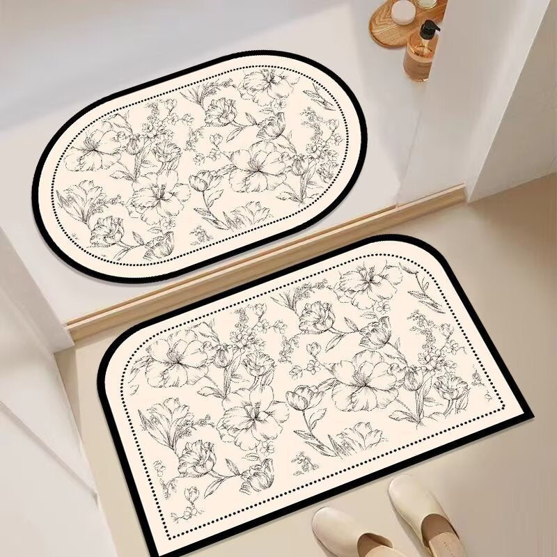 Decorative Floral Entryway Mat