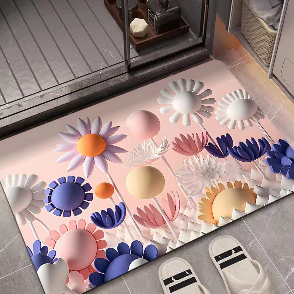 3D Textured Floral Mat