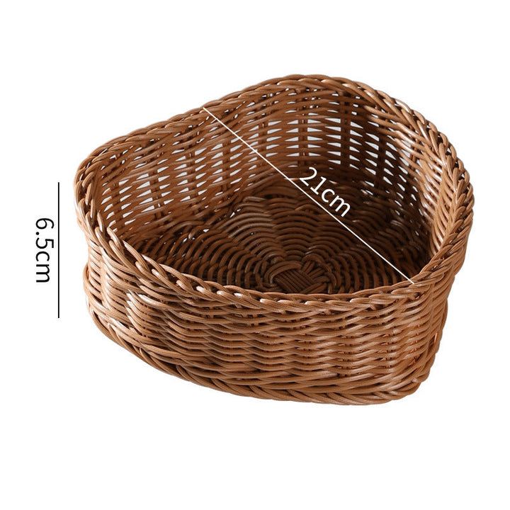 Heart-Shaped Woven Storage Basket