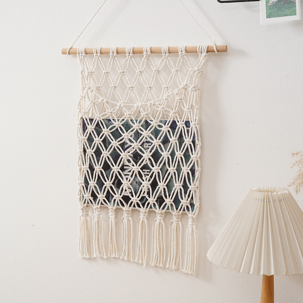 Bohemian Macrame Wall Hanging with Fringes