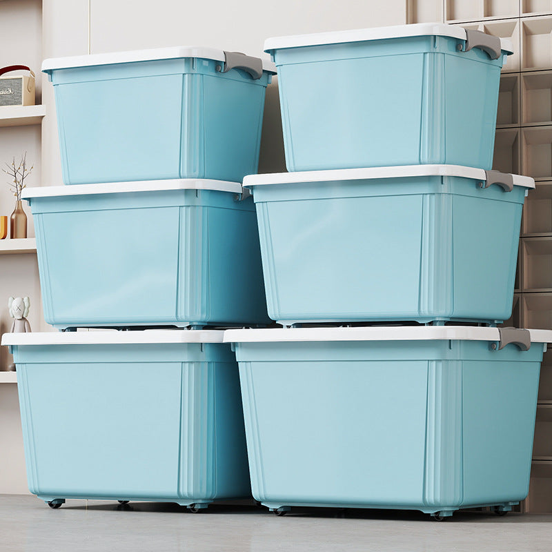 Storage box with wheels