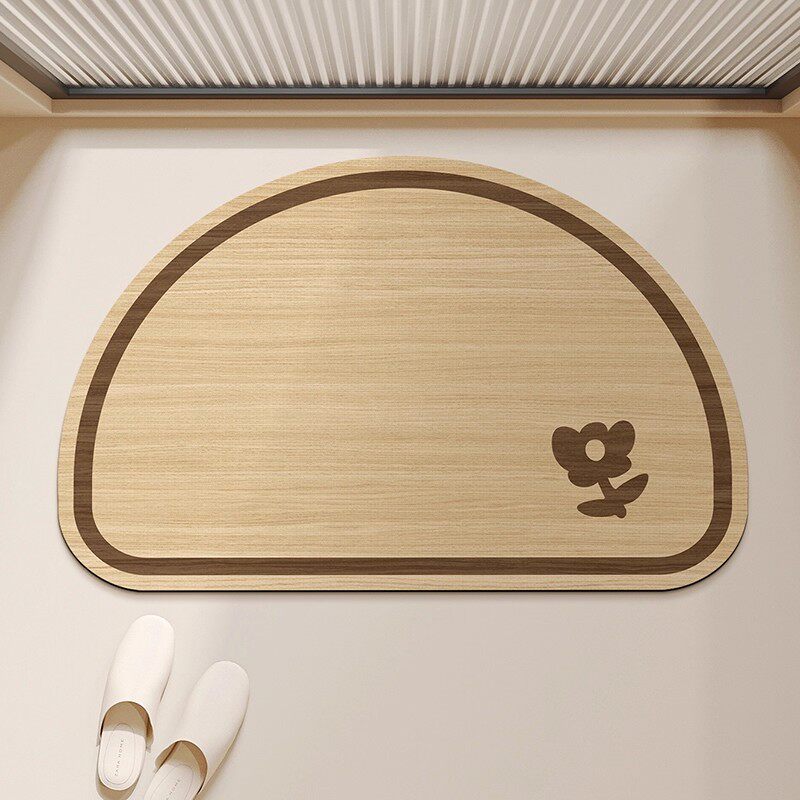 Absorbent Quick-Dry Bamboo-Style Cloud-Shaped Bath Mat