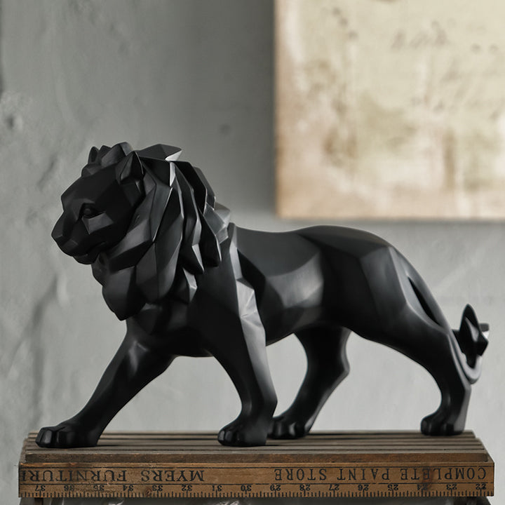 Elegant and modern lion sculpture