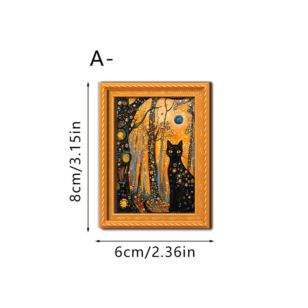 Decorative cat art with futuristic design