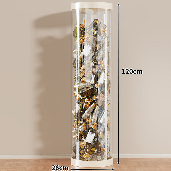 Tall Clear Acrylic Vertical Display Cylinder for Mini Perfume & Sample Bottle Collection