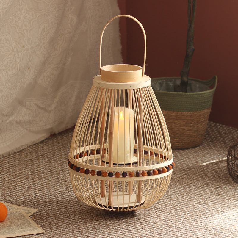 Handcrafted lantern made from natural materials
