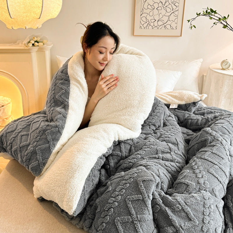 Plush Sherpa Throw Blanket
