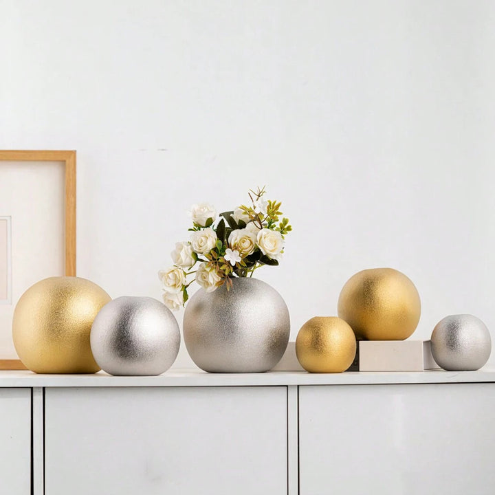 Decorative Gold Sphere Vase