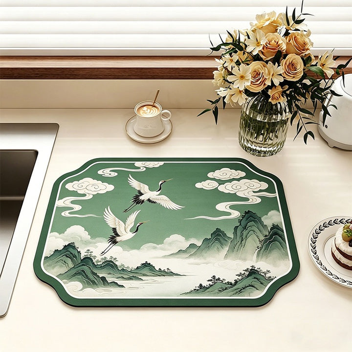 Floral Design Comfort Kitchen Mat for Home