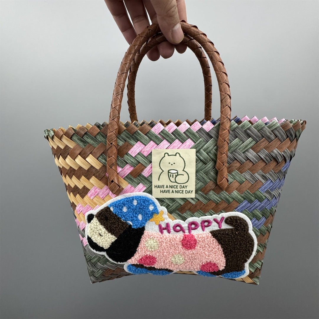 Playful and Handmade Basket Bag