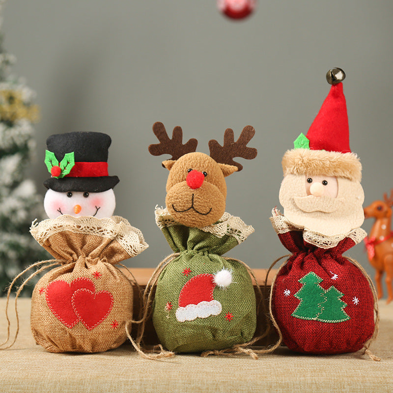 Cute Christmas gift bag in reindeer design