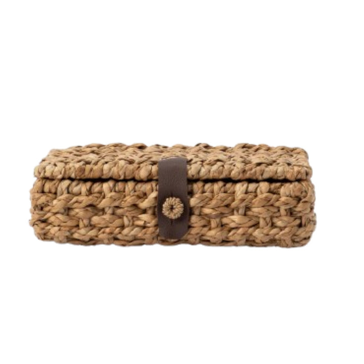 Handcrafted Storage Box Made of Braided Natural Material