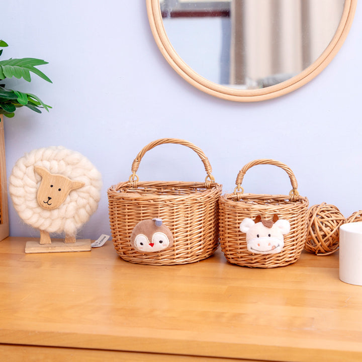 Funny storage basket with animal motif