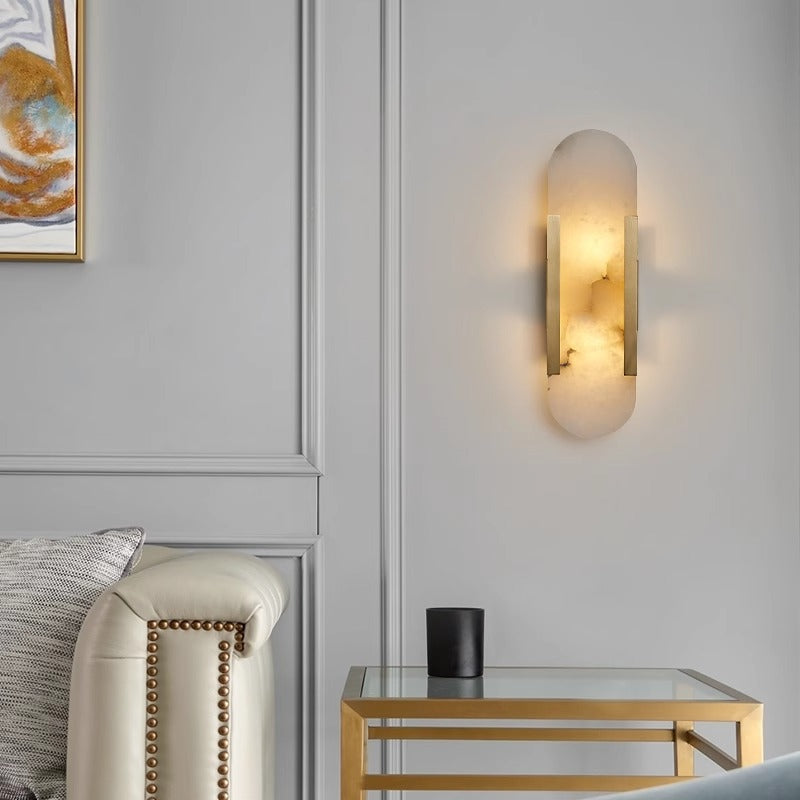 Contemporary glass wall light
