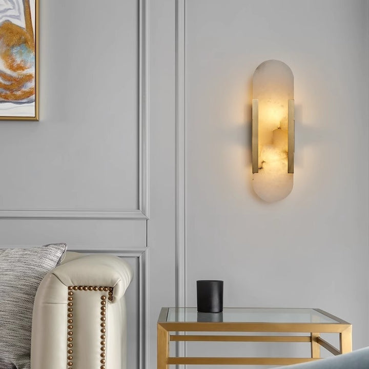 Contemporary glass wall light