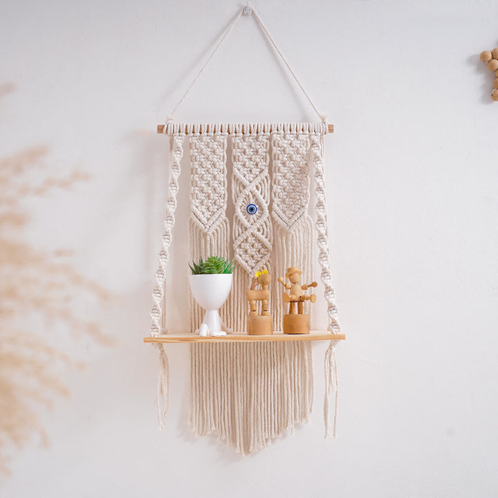 Macrame Decorative Wall Shelf