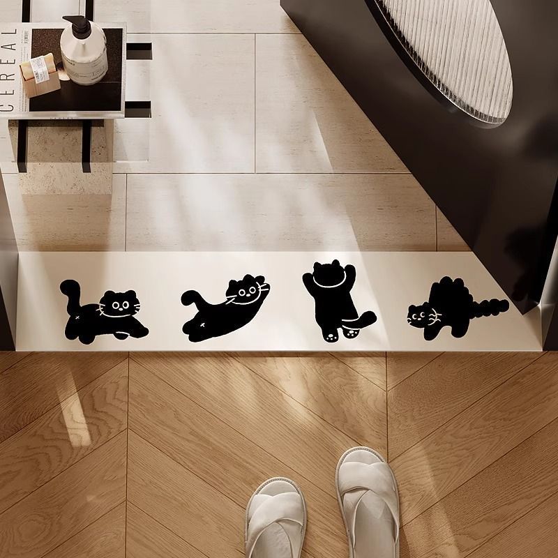 Playful Cat-Themed Door Mat
