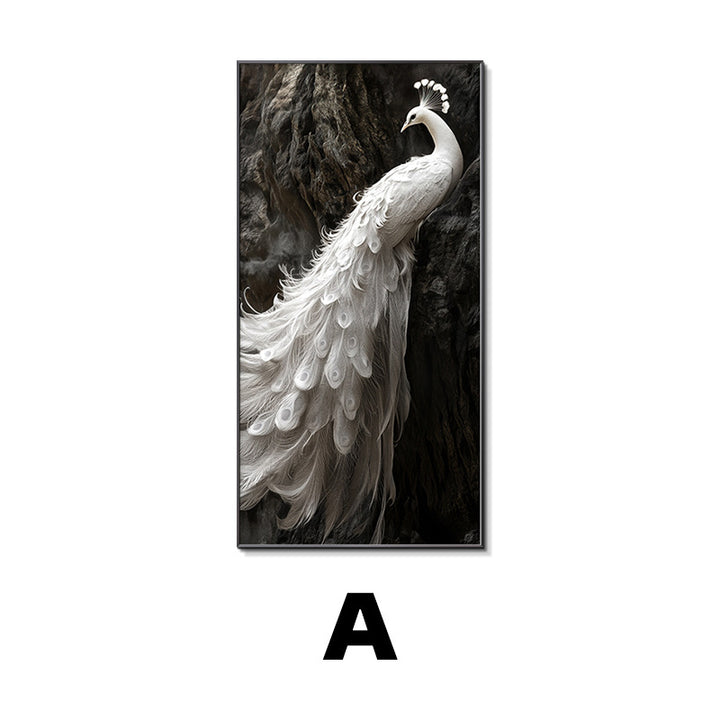Elegant Framed Peacock Art Print