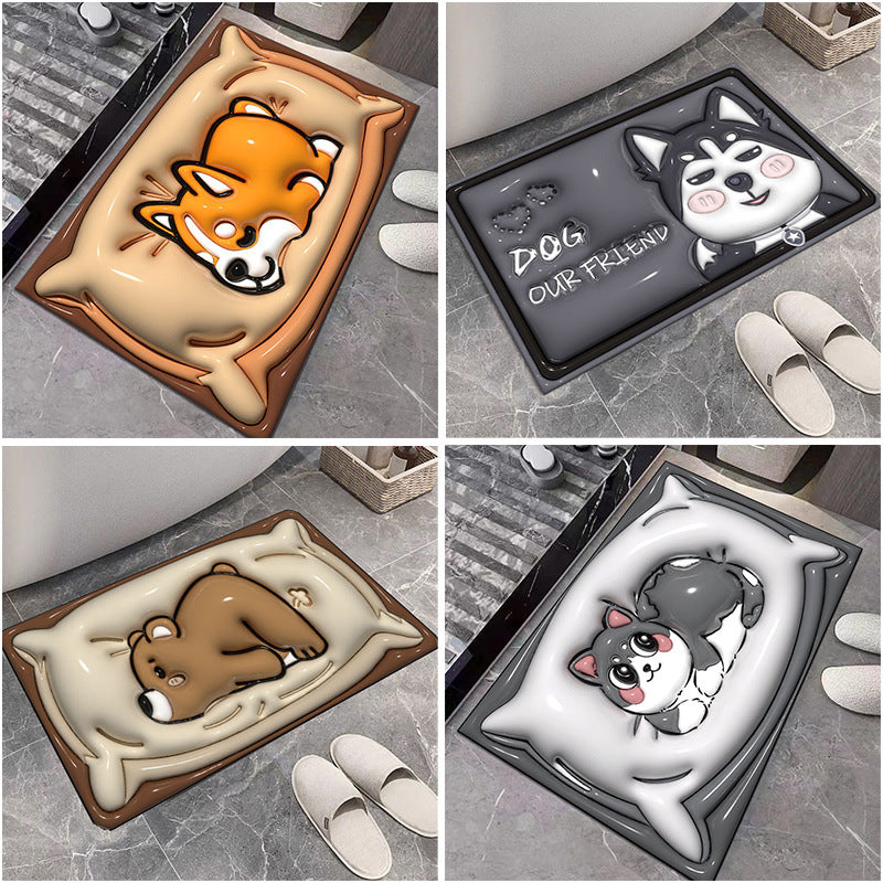 Cute Cartoon Cat Shape Bath Mat