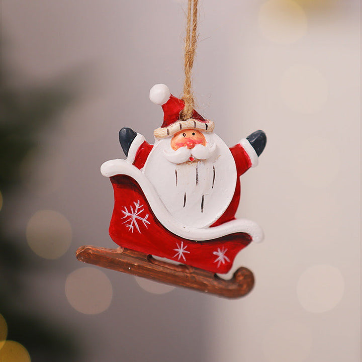 Decorative Christmas stocking with reindeer motif