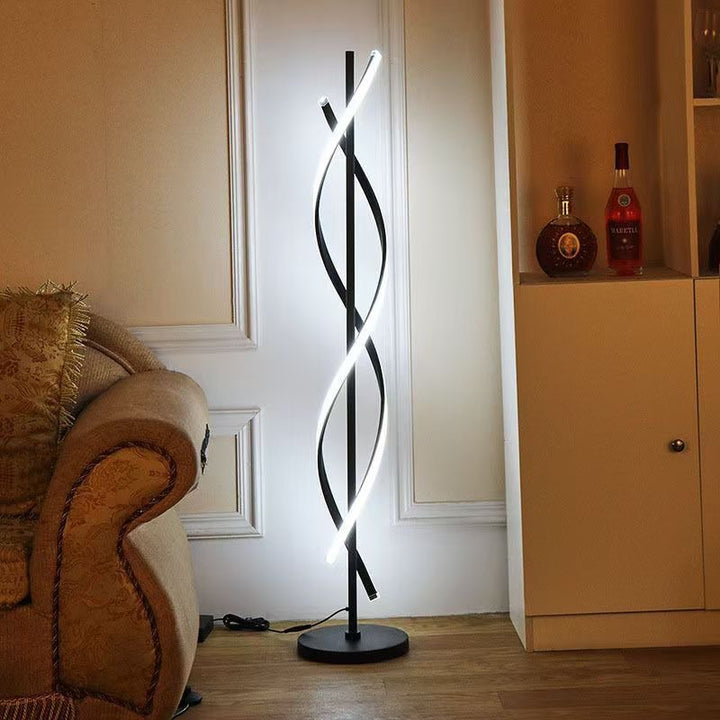 Artistic spiral floor lamp