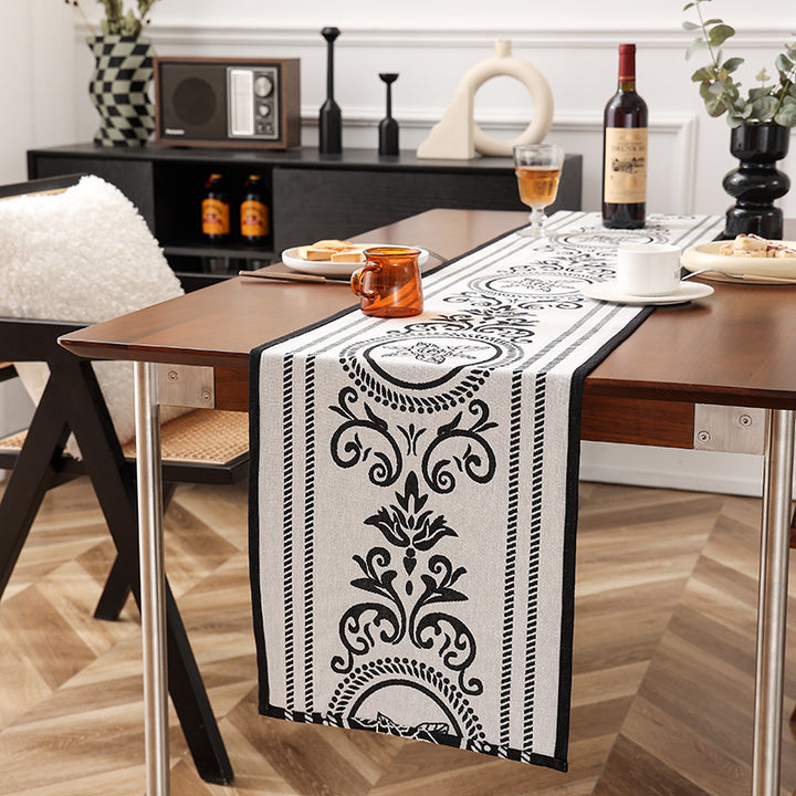 Ornamental lightweight viscose scarf with decorative medallion pattern