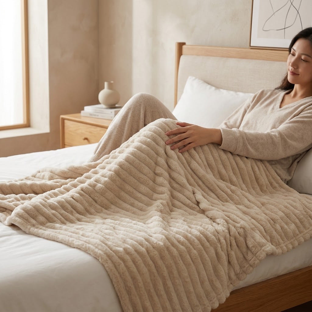 Luxurious Textured Throw Blanket