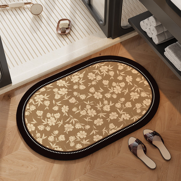 Decorative Oval Indoor Mat for Home