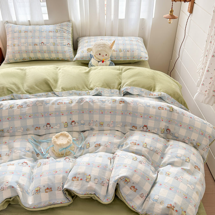 Fun Cartoon-Themed Quilt Set