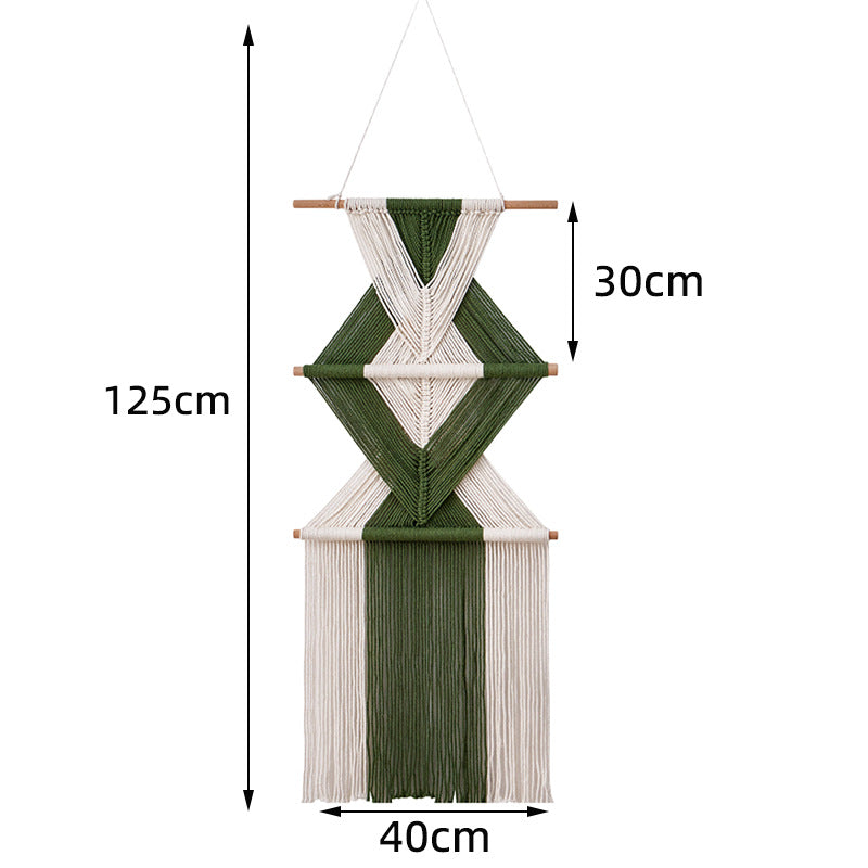 Macrame Wall Decor with Geometric Pattern