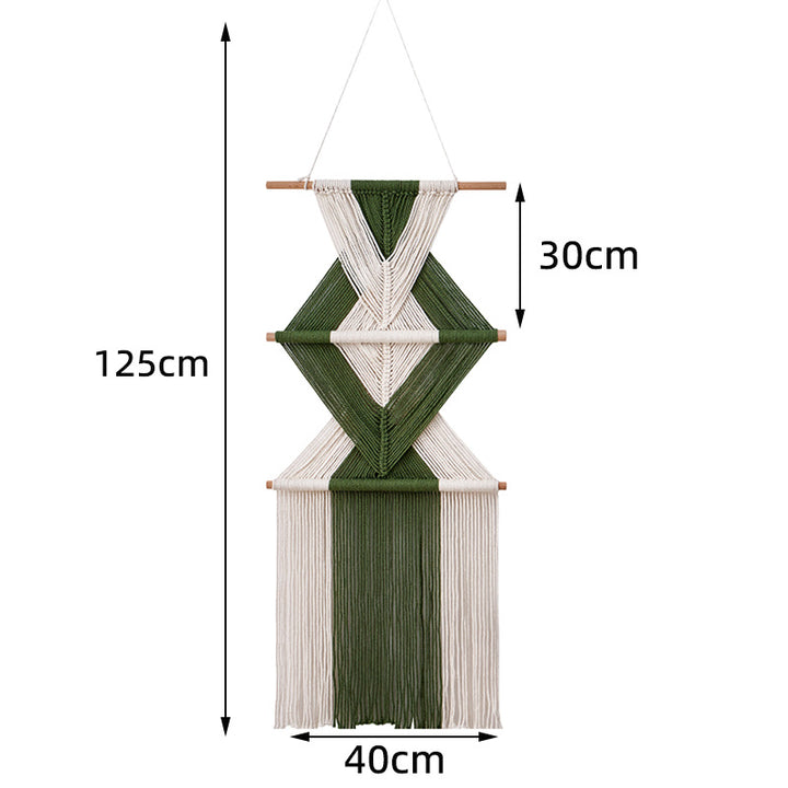 Macrame Wall Decor with Geometric Pattern