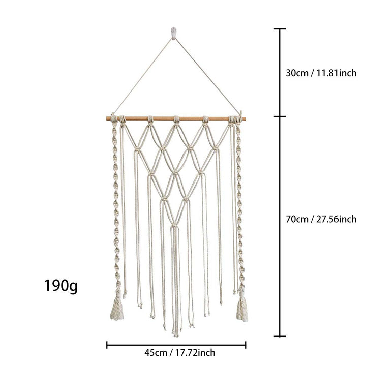 Macrame Wall Hanging with Elegant Fringes and Artistic Design