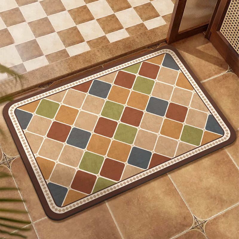 Colorful Patchwork Design Floor Mat Avarnia