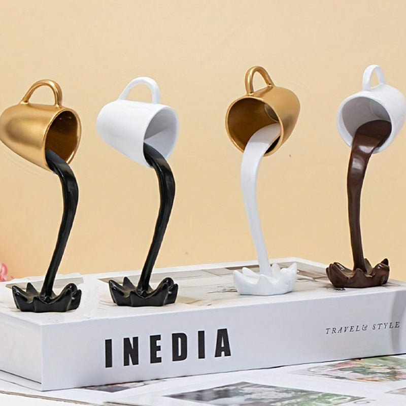 Cup Overflowing Creative Figurine