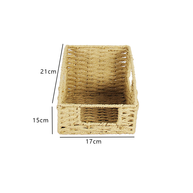 Natural Fiber Rectangular Storage Basket