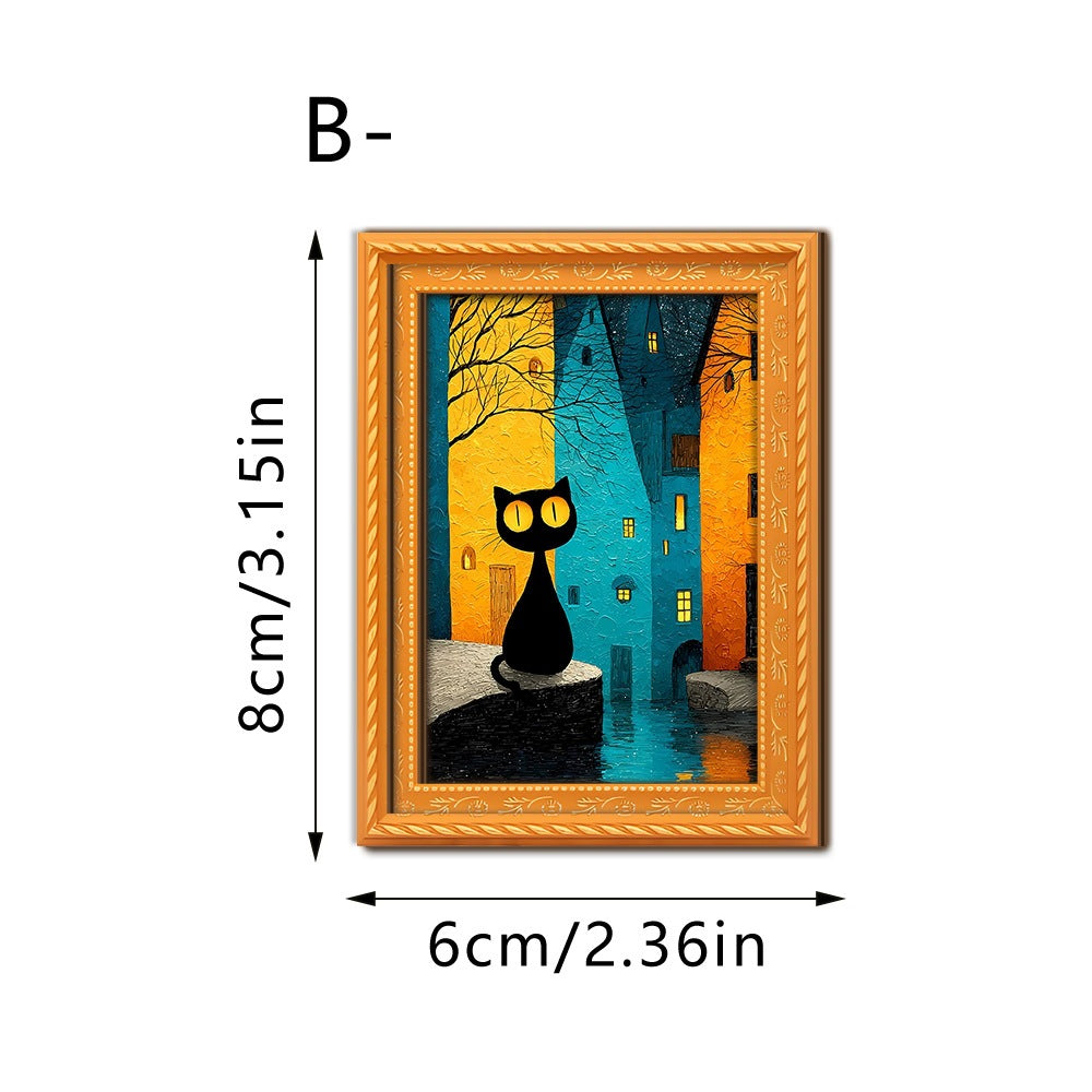 Decorative cat art with futuristic design