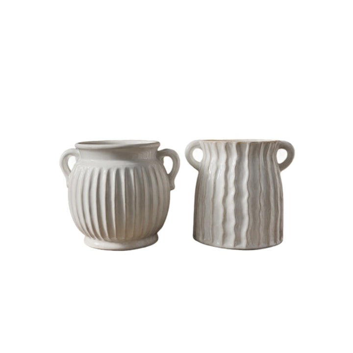 Elegant ceramic container with patterns