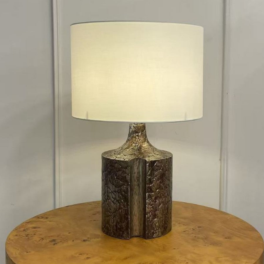 Artistic wooden table lamp